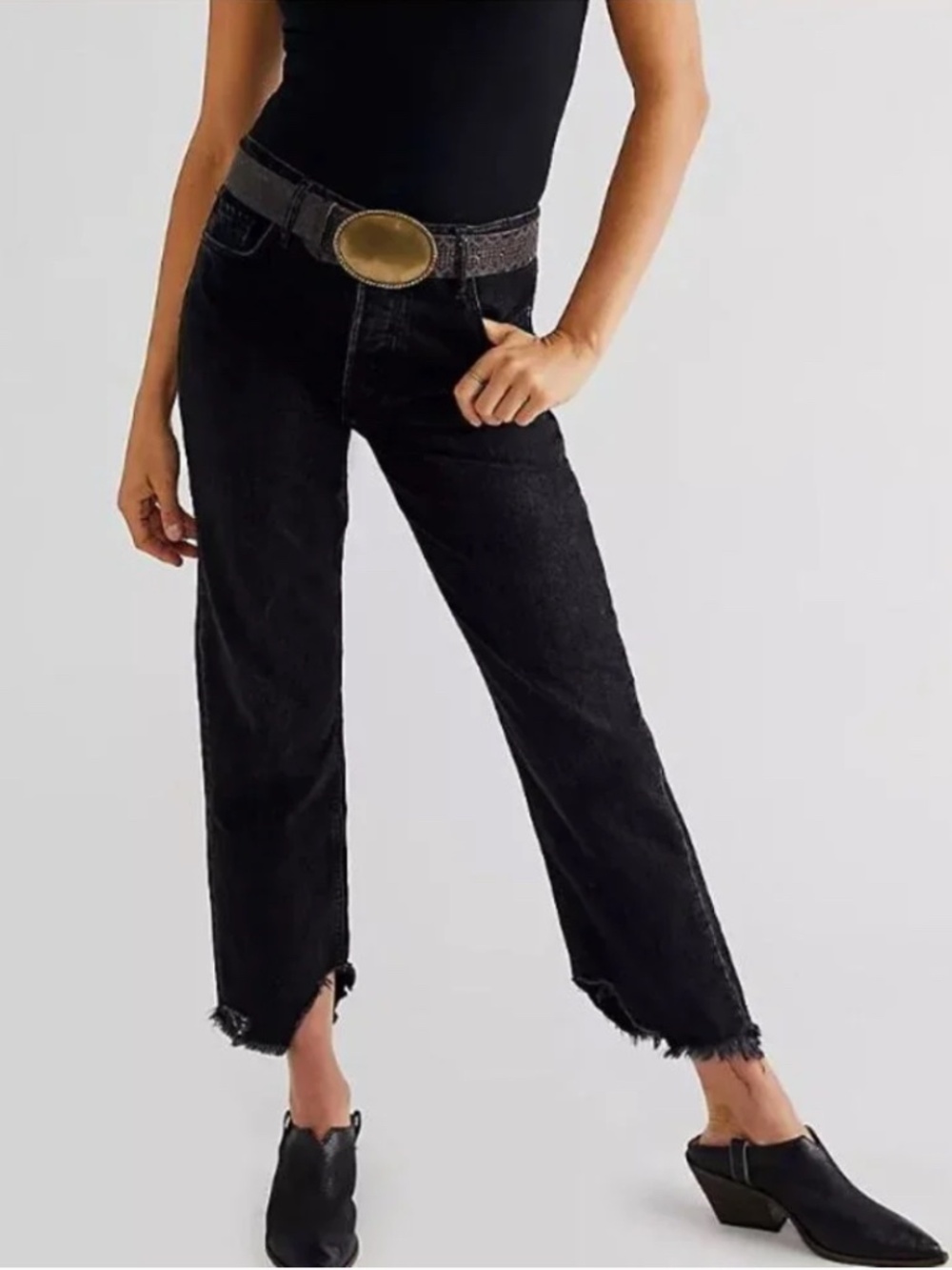 WE THE FREE TAPERED BAGGY HIGH RISE BOYFRIEND FIT 100% COTTON JEANS